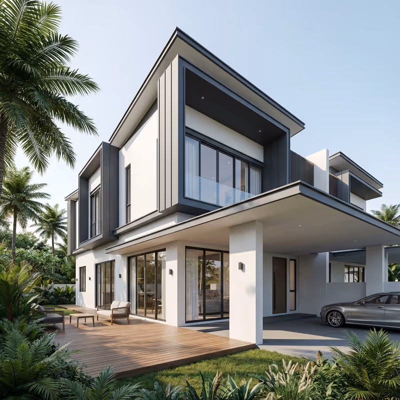 Fencing, roofing and planting